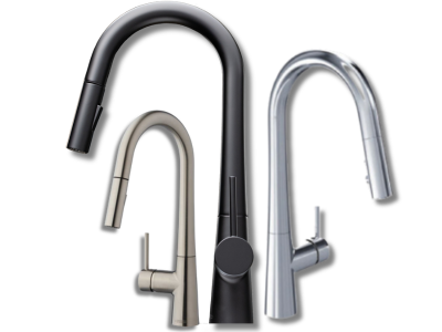 434 high arc faucet in matte black, chrome and brushed nickel finishes