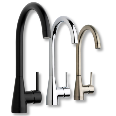 436 High Arc Kitchen faucet in matte black, chrome and brushed nickel